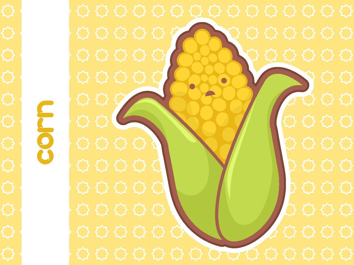 Cute Corn Vector Illustration