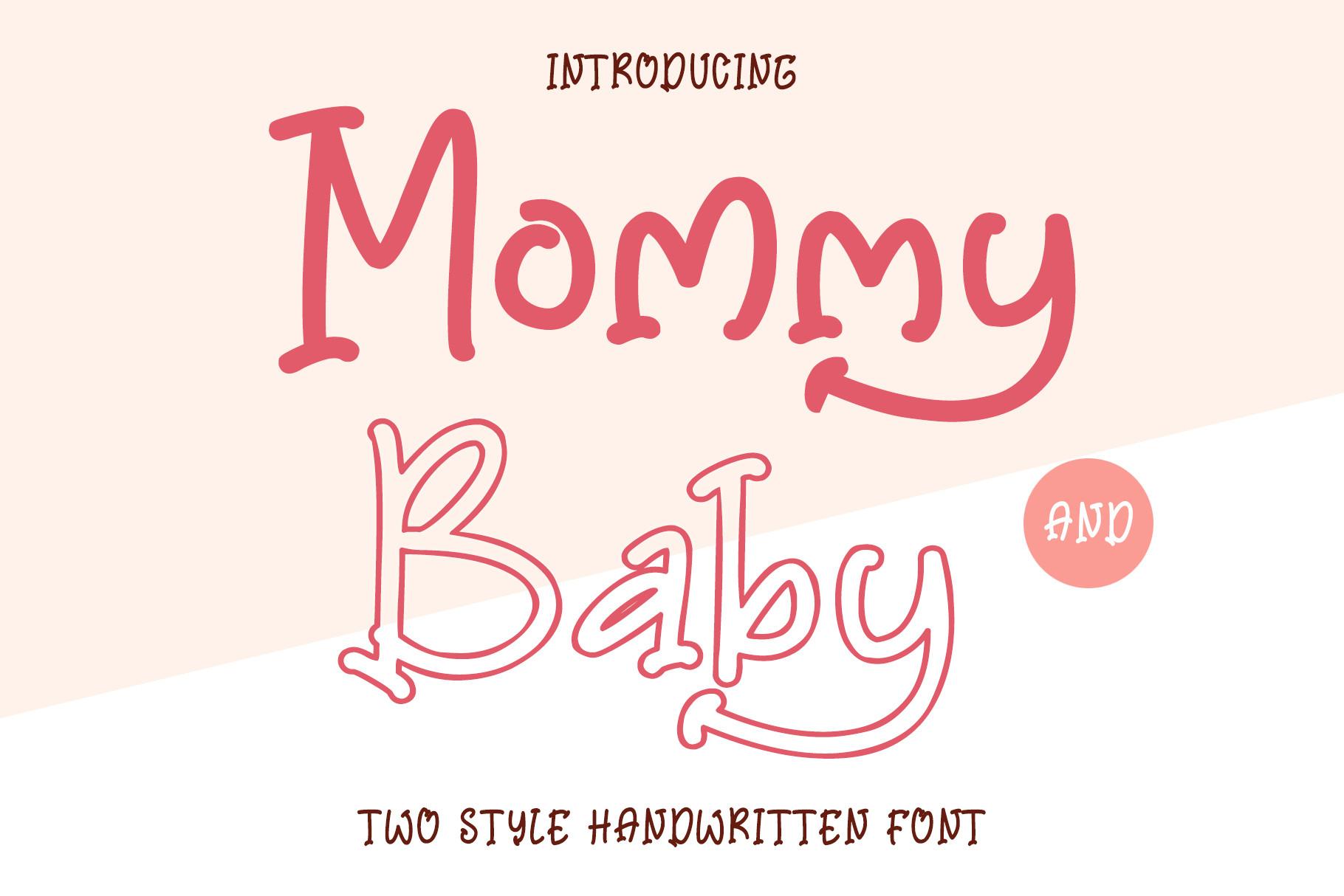 Mommy and Baby Font