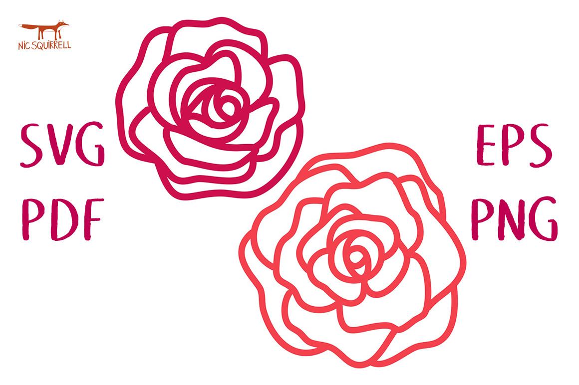 Two Spring Roses SVG Cut File Template