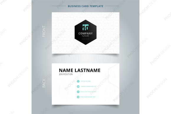 Business Name Card Template Geometric