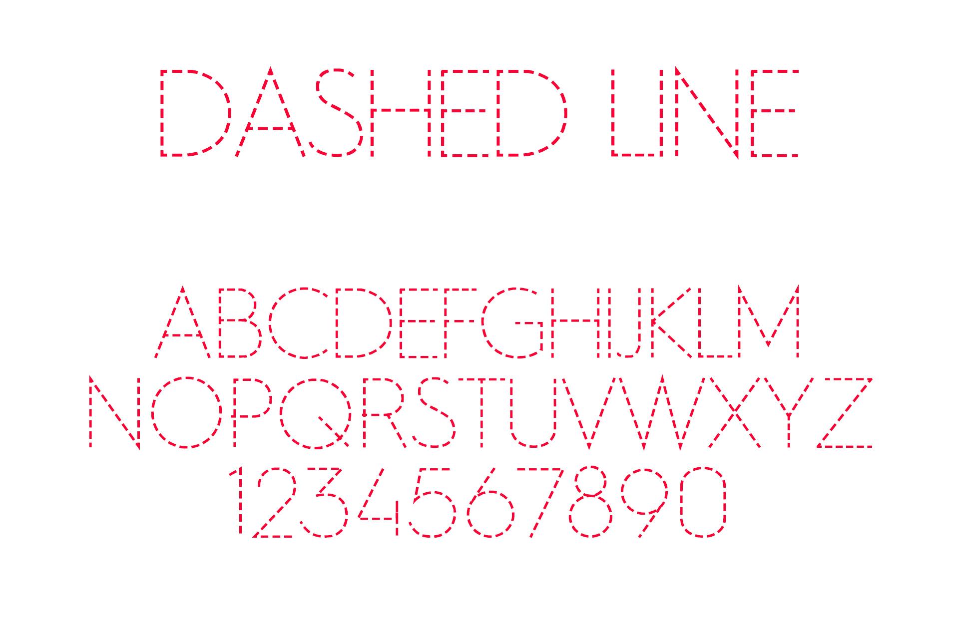 Dashed Line Font