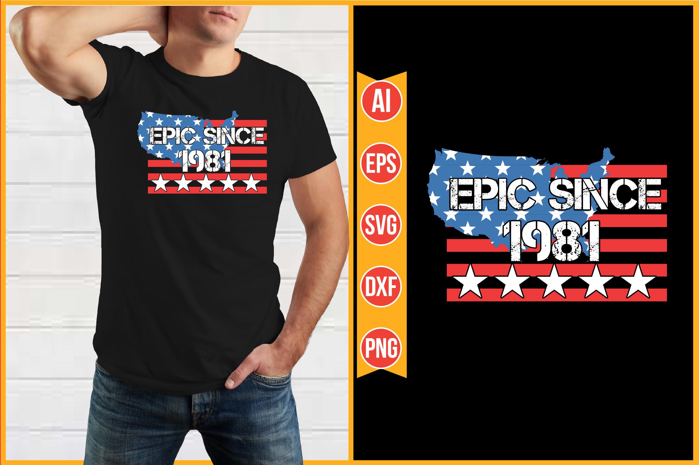 EPIC SINCE 1981 USA FLAG Sublimation