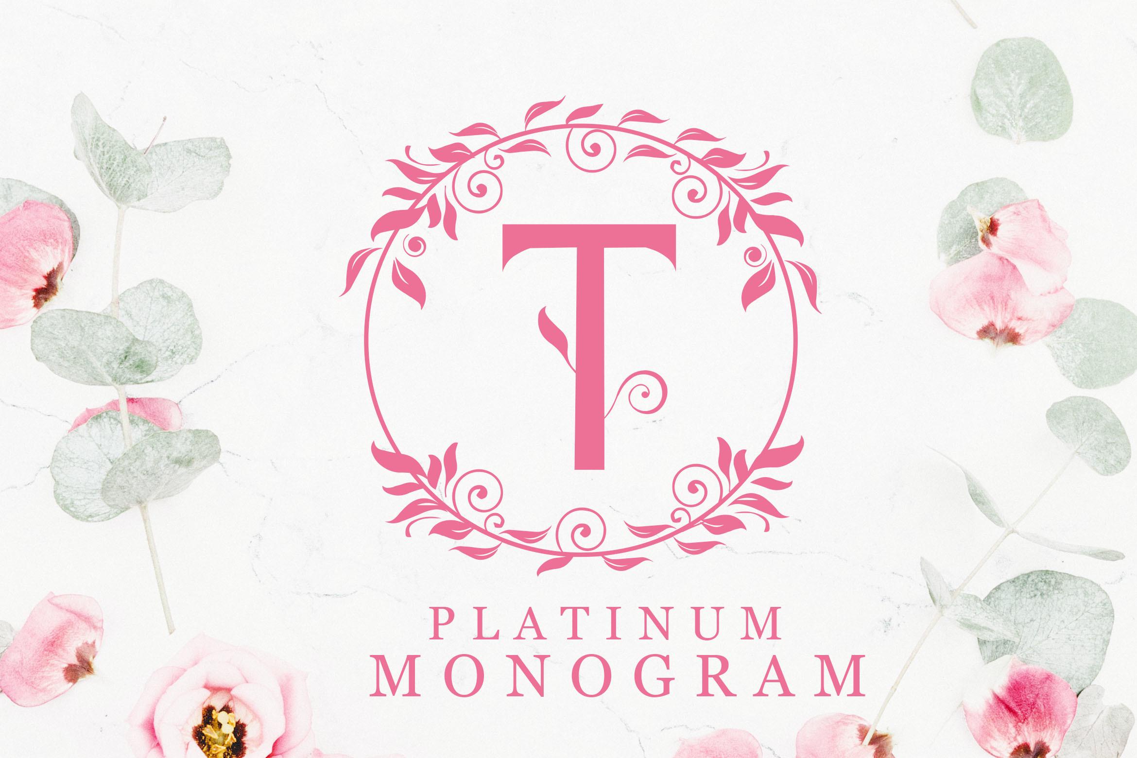 Platinum Monogram Font