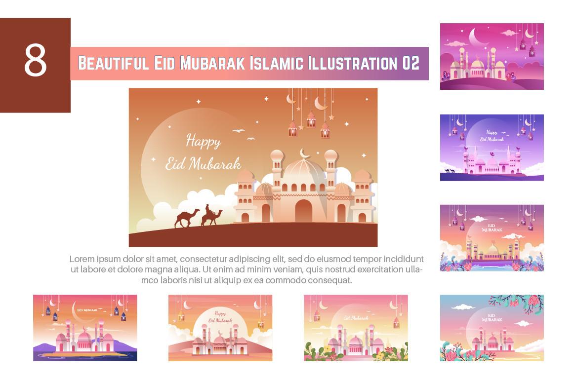 8 Beautiful Eid Mubarak Illustration 02