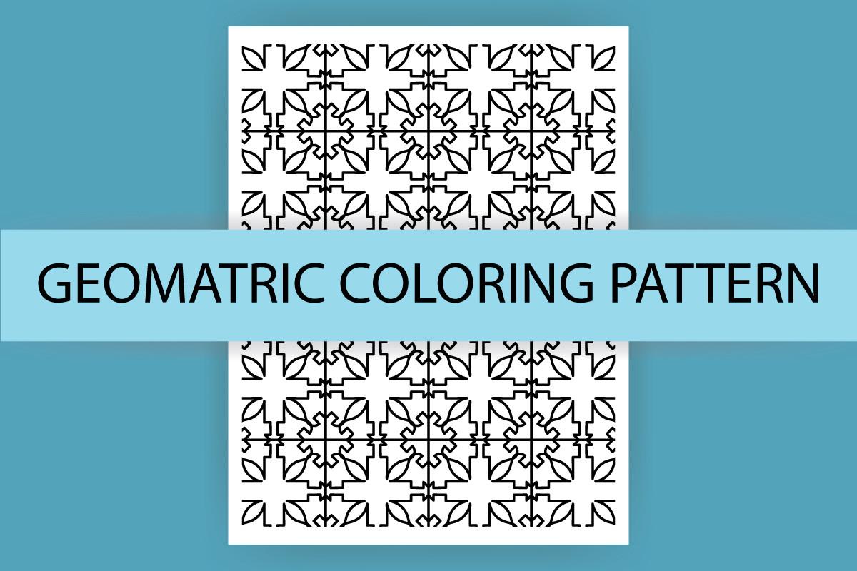 Coloring Dgital KDP Geometric Pattern