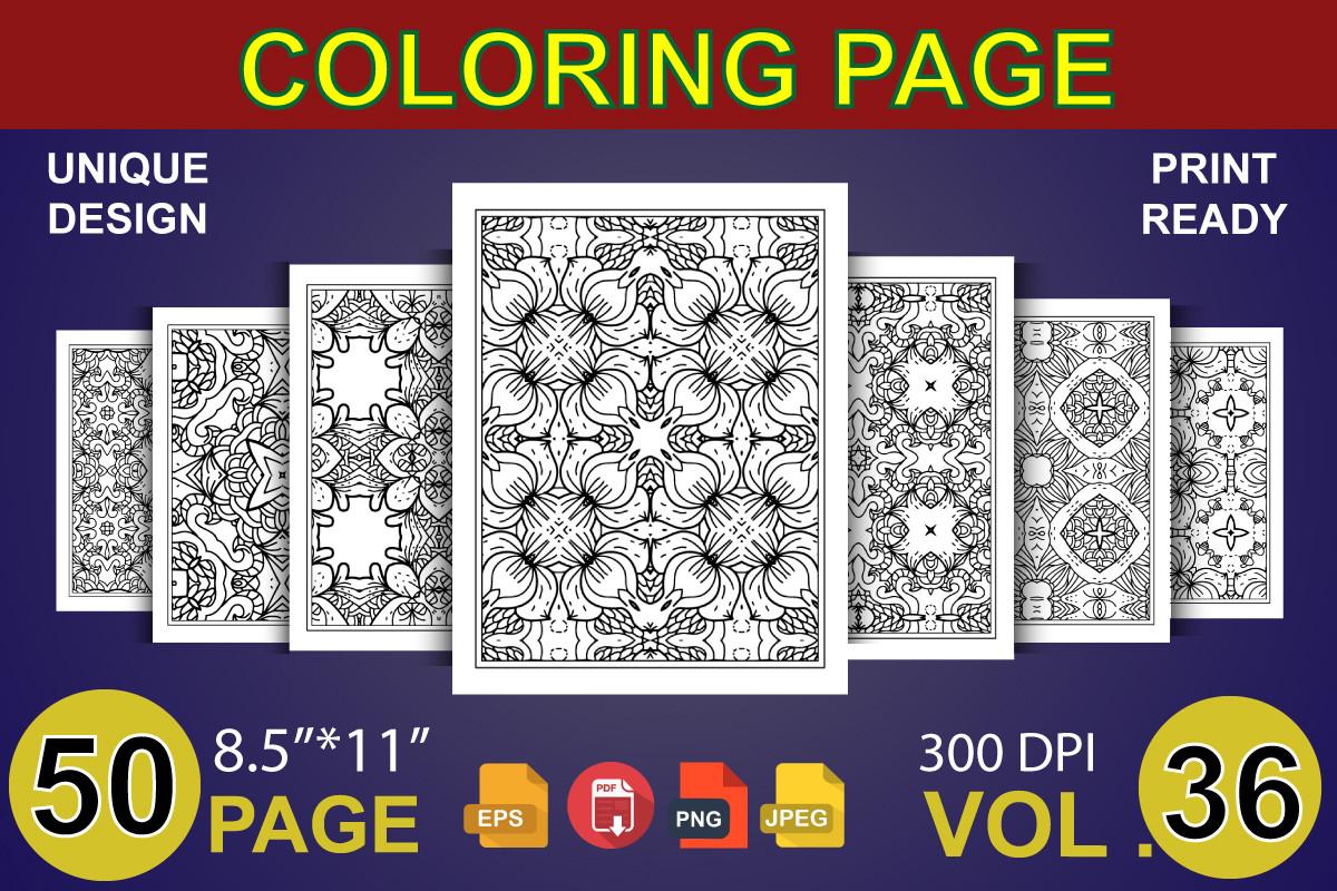 Floral Coloring Page KDP Interior Vol-36