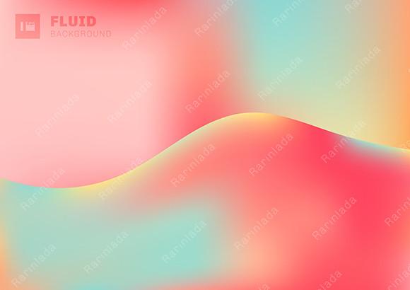 Trendy 3D Fluid Gradient Wave Shape