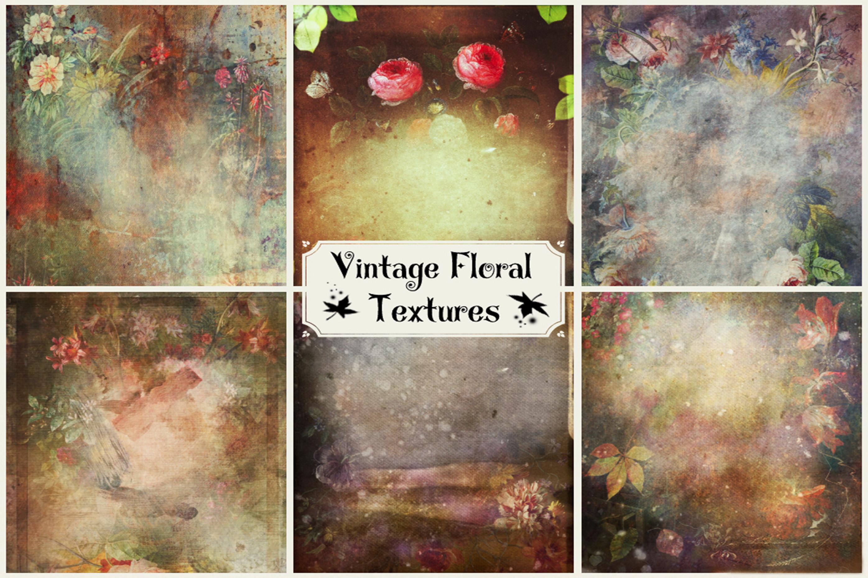 Vintage Floral Textures, Art Textues