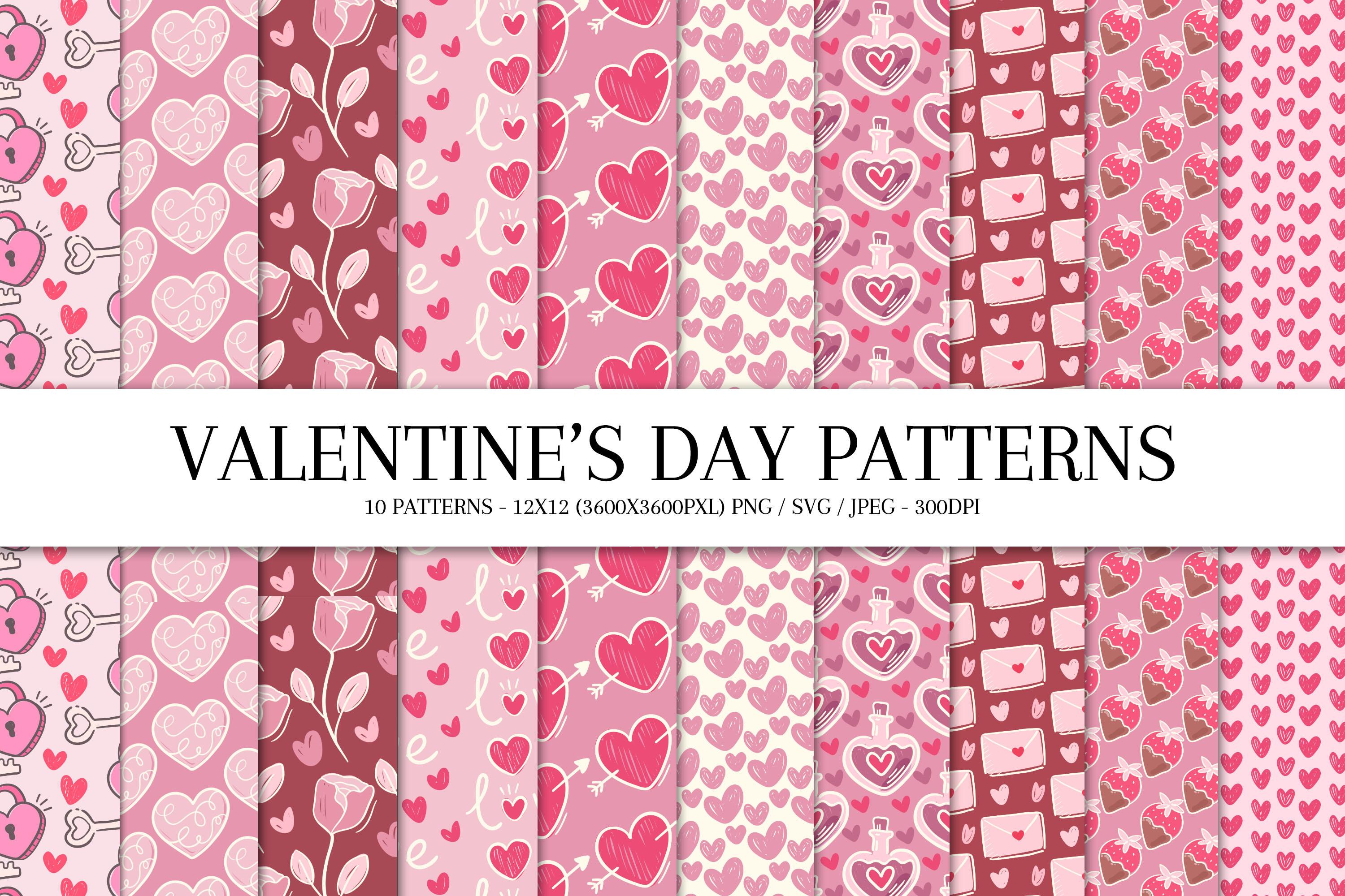 Valentines Day	 Digital Paper Bundle
