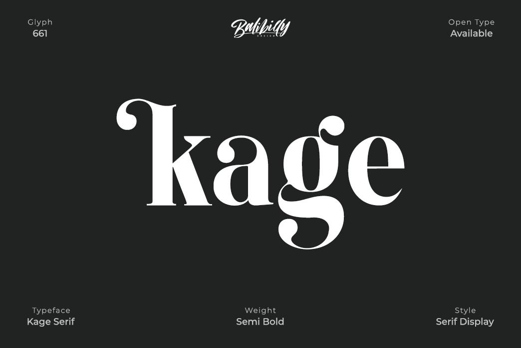 Kage - Semi Bold Font