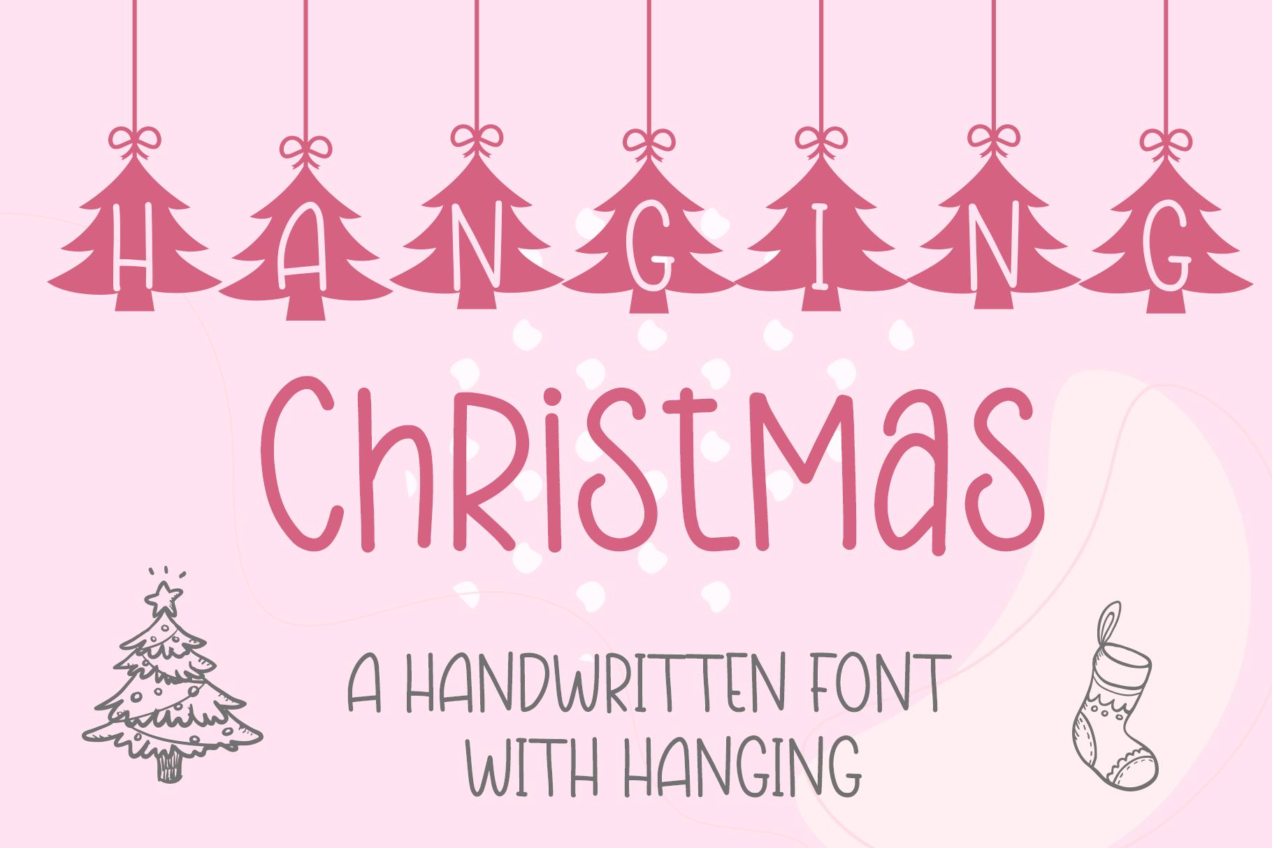 Hanging Christmas Font