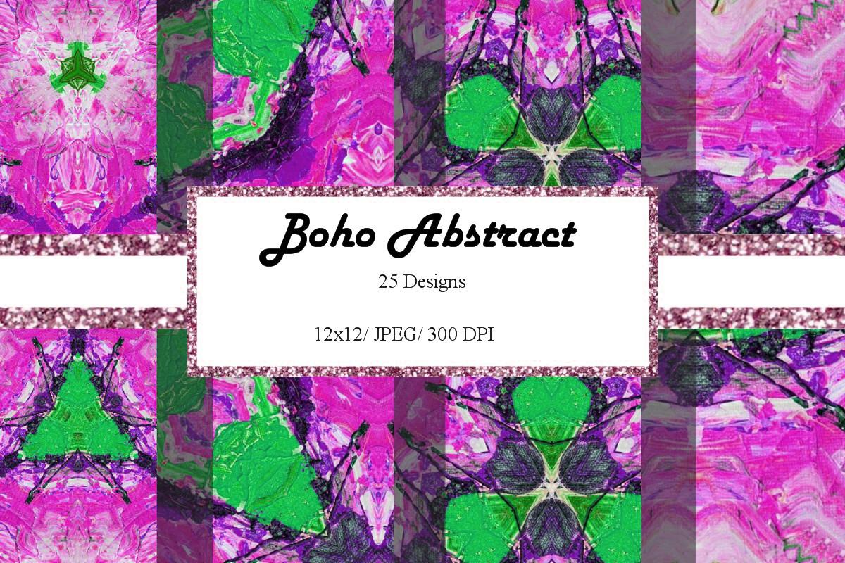 Boho Abstract 12x12 Digital Paper Pink