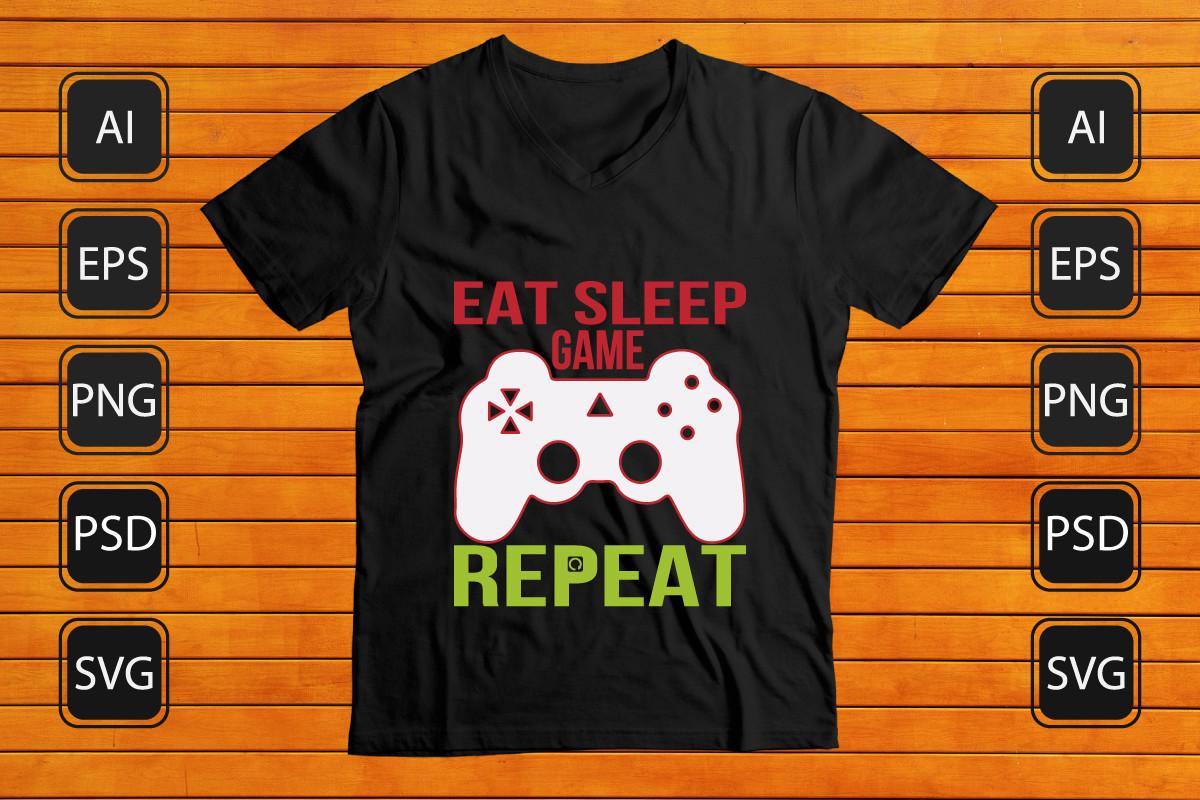 Eat Sleep Gaming Repeat T-shirt