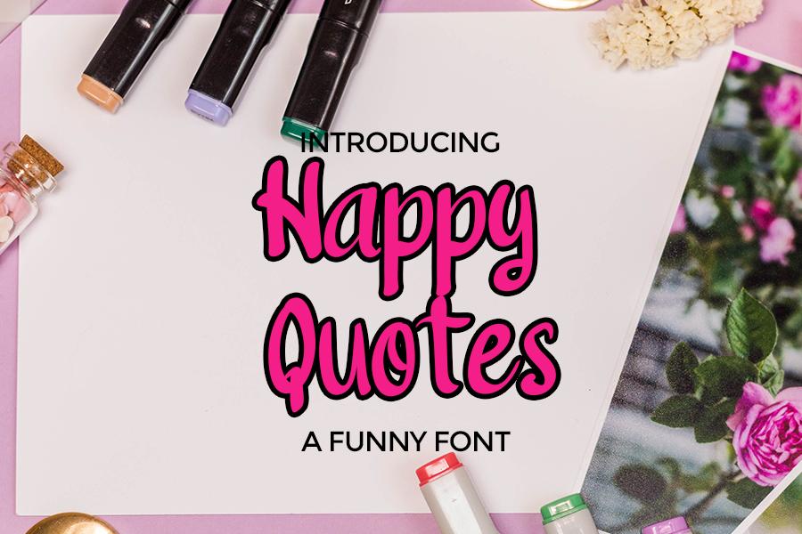 Happy Quotes Font