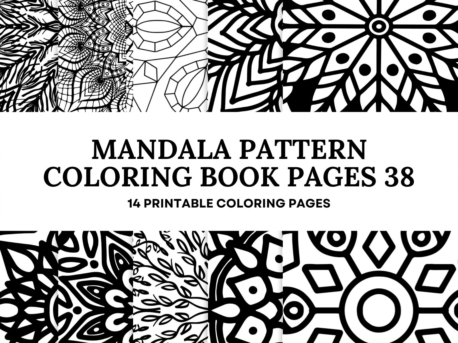 Mandala Pattern Coloring Book Pages 38