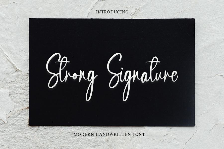 Strong Signature Font