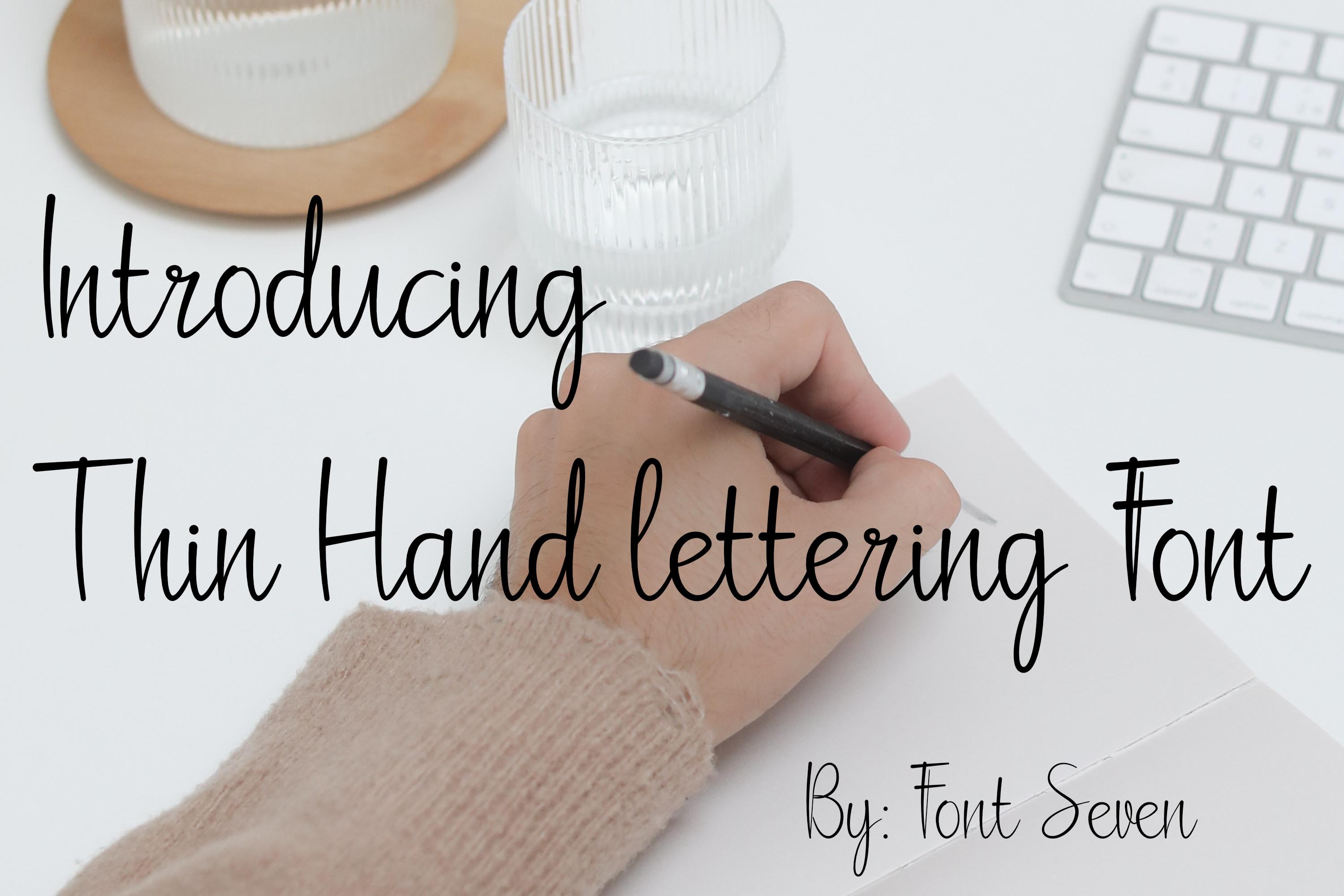 Thin Hand-lettering Script Font