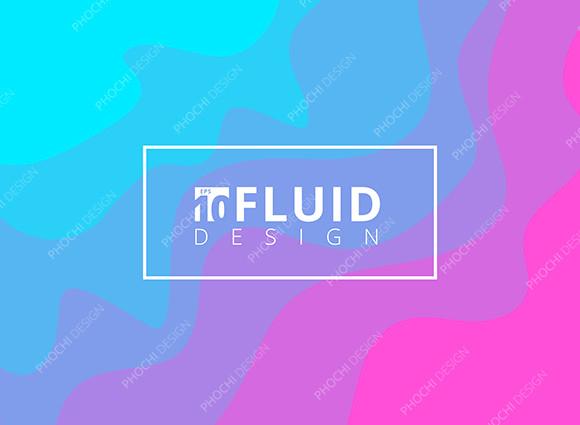 Abstract Blue and Pink Fluid Design