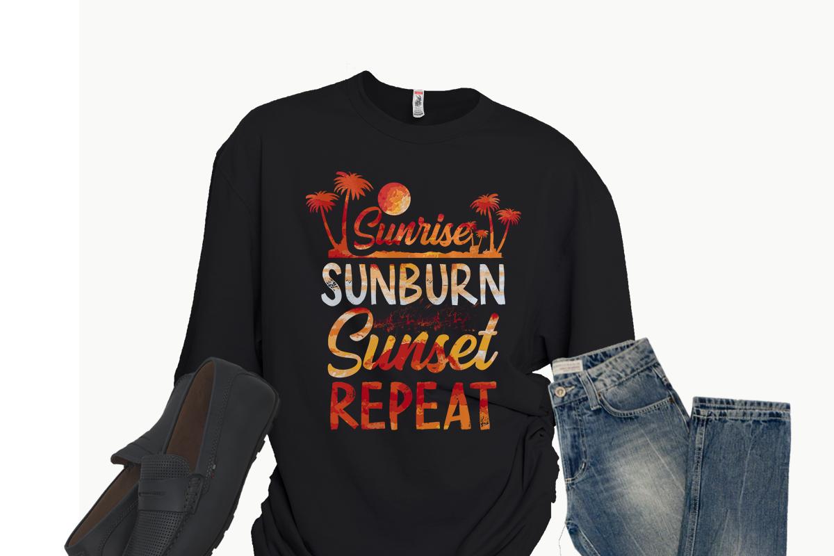 Sunrise Sunburn Sunset Repeat SVG Design