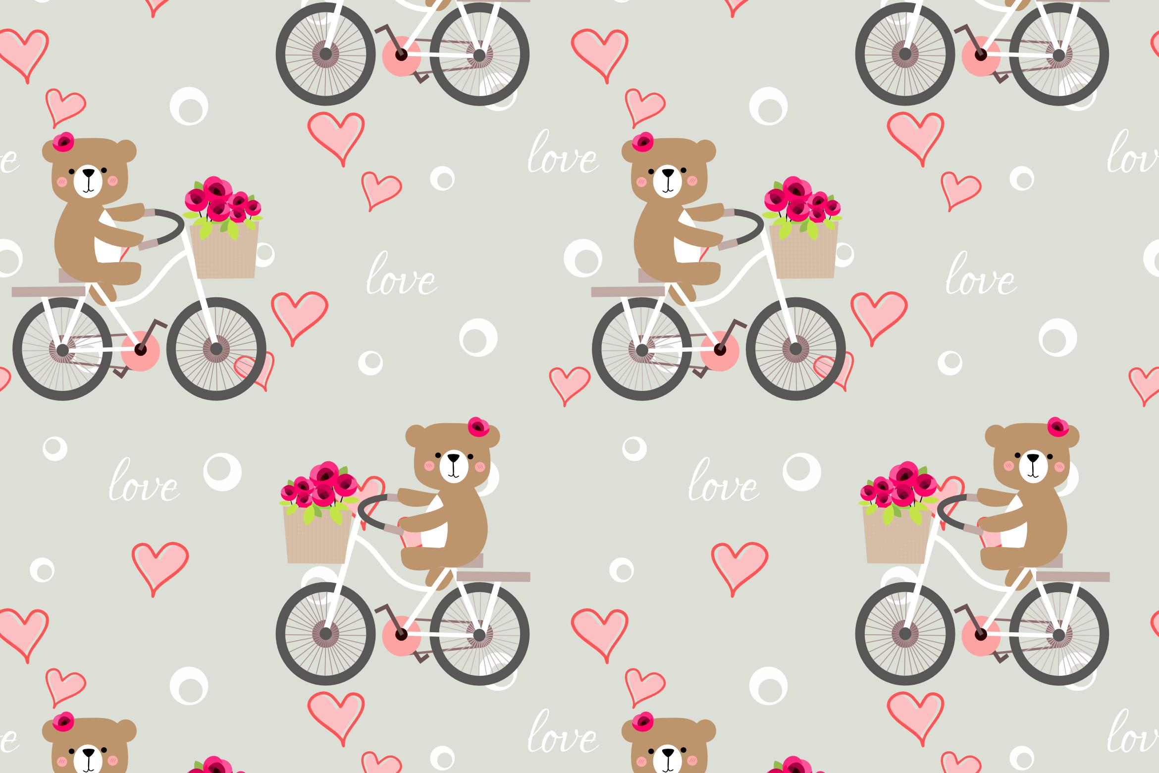 Cute Bear Ride a Bike