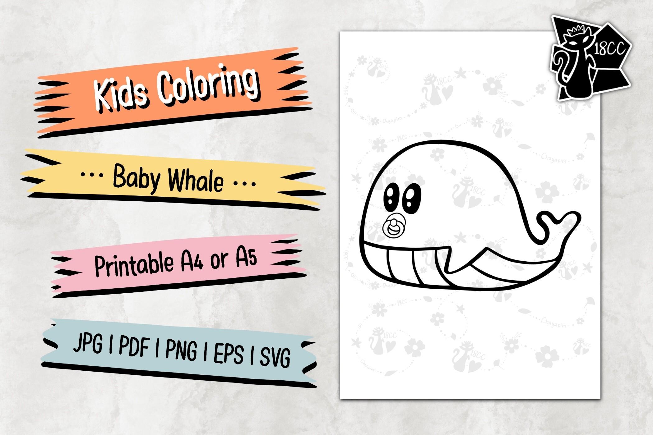 ‪Baby Whale JPG PDF PNG EPS SVG‬