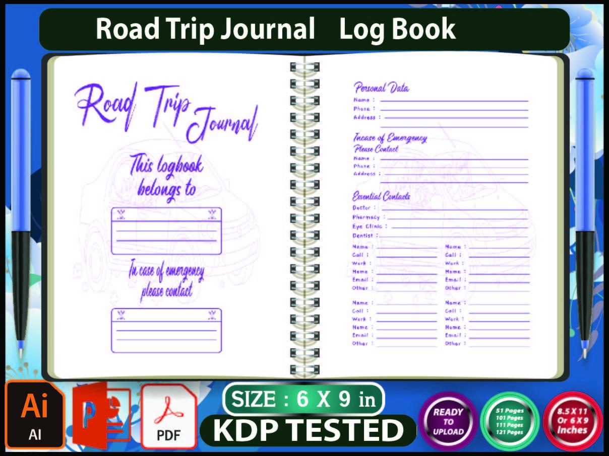 Road Trip Journal LogBook - KDP Interior