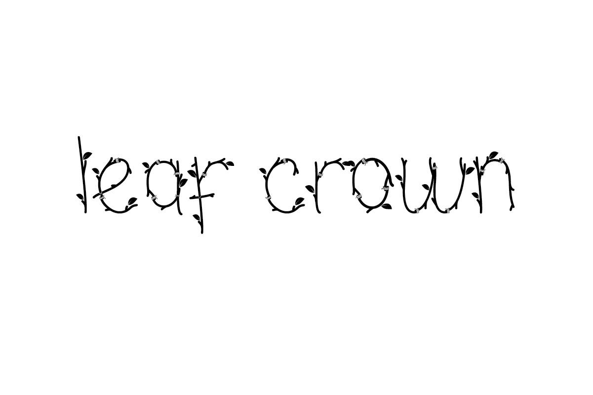 Leaf Crown Font