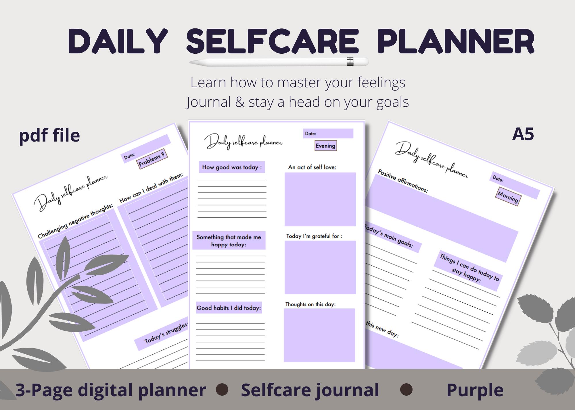 Selfcare Gratitude Journal | Purple