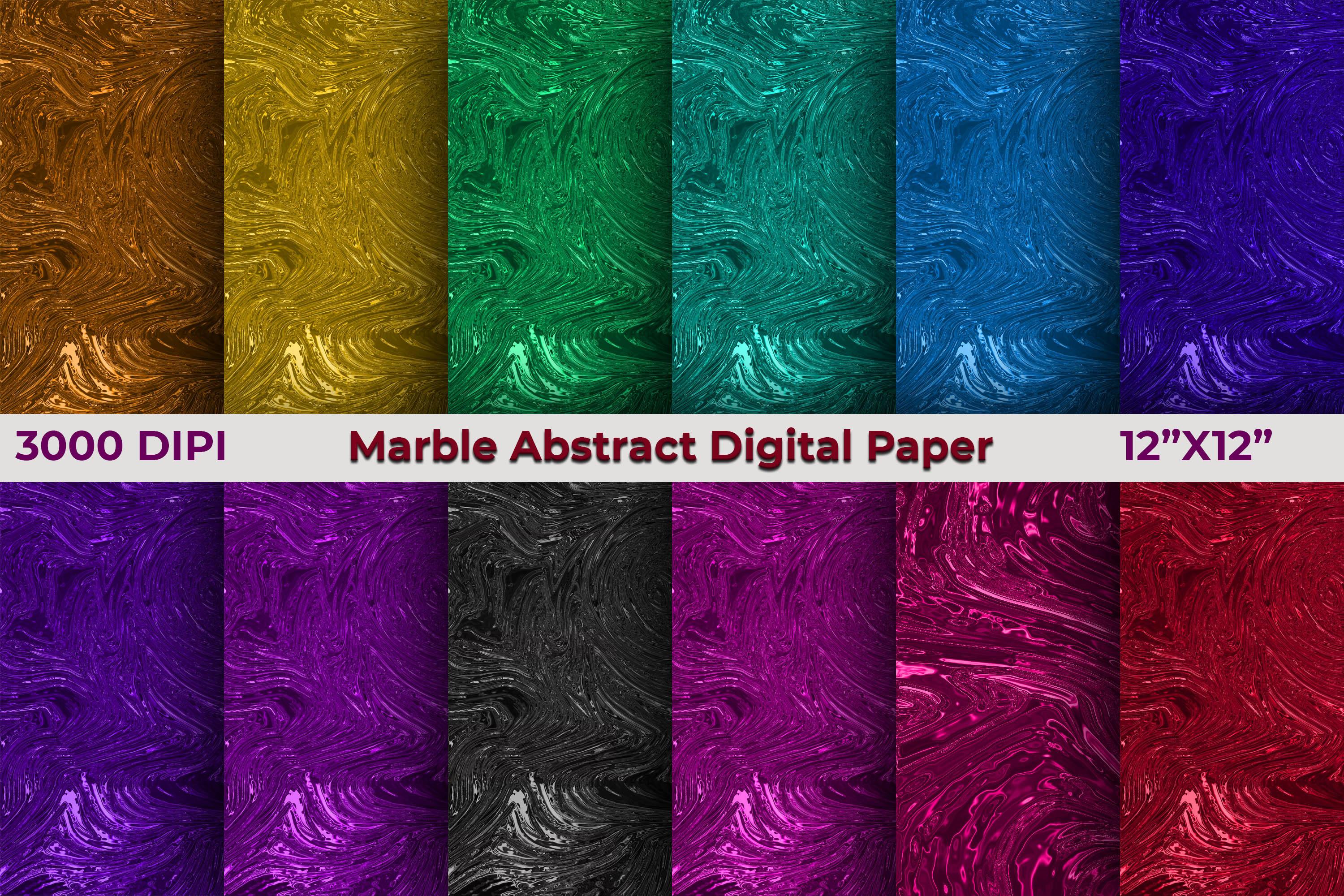 12 Liquid Marble Abstract Digital Paper