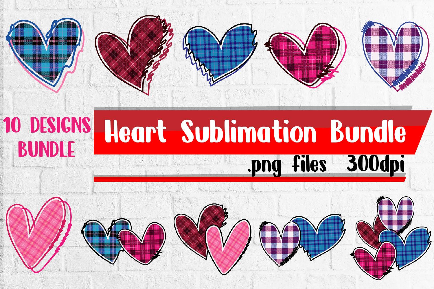 Heart Sublimation Bundle PNG Files