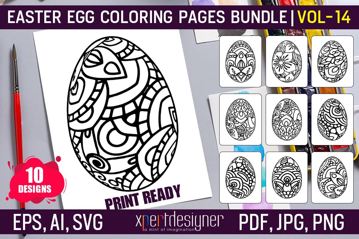 Easter Coloring Book Pages: Vol - 14