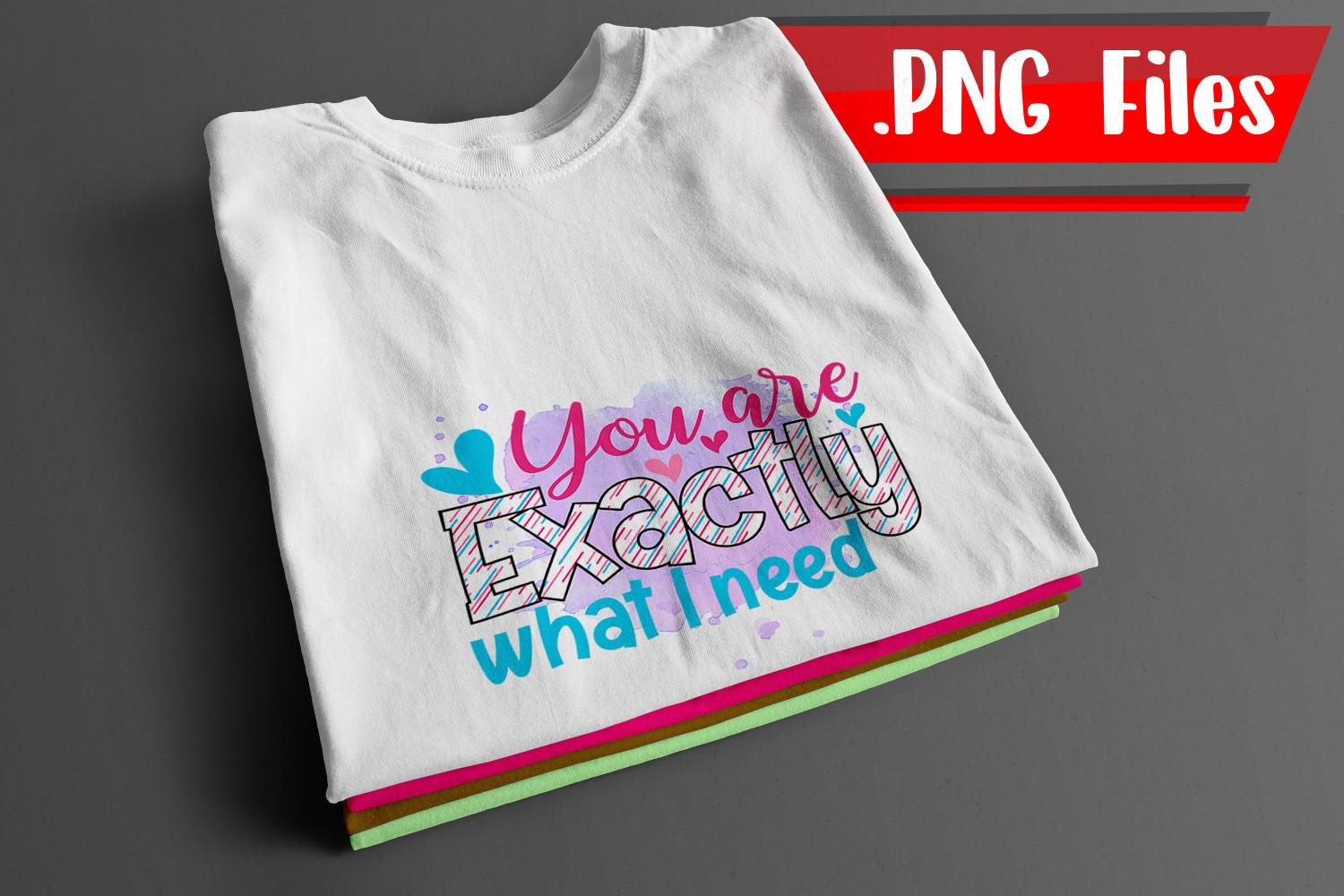 You Are Exactly Sublimation PNG Files