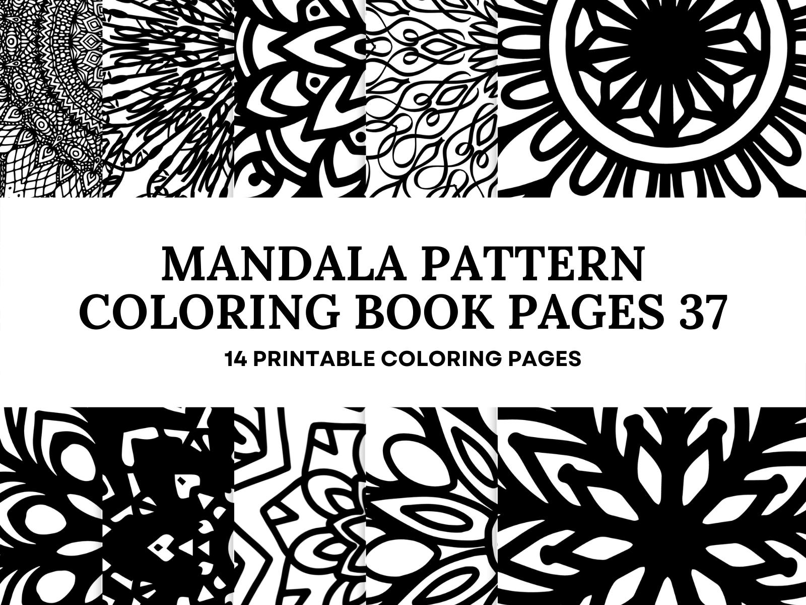Mandala Pattern Coloring Book Pages 37