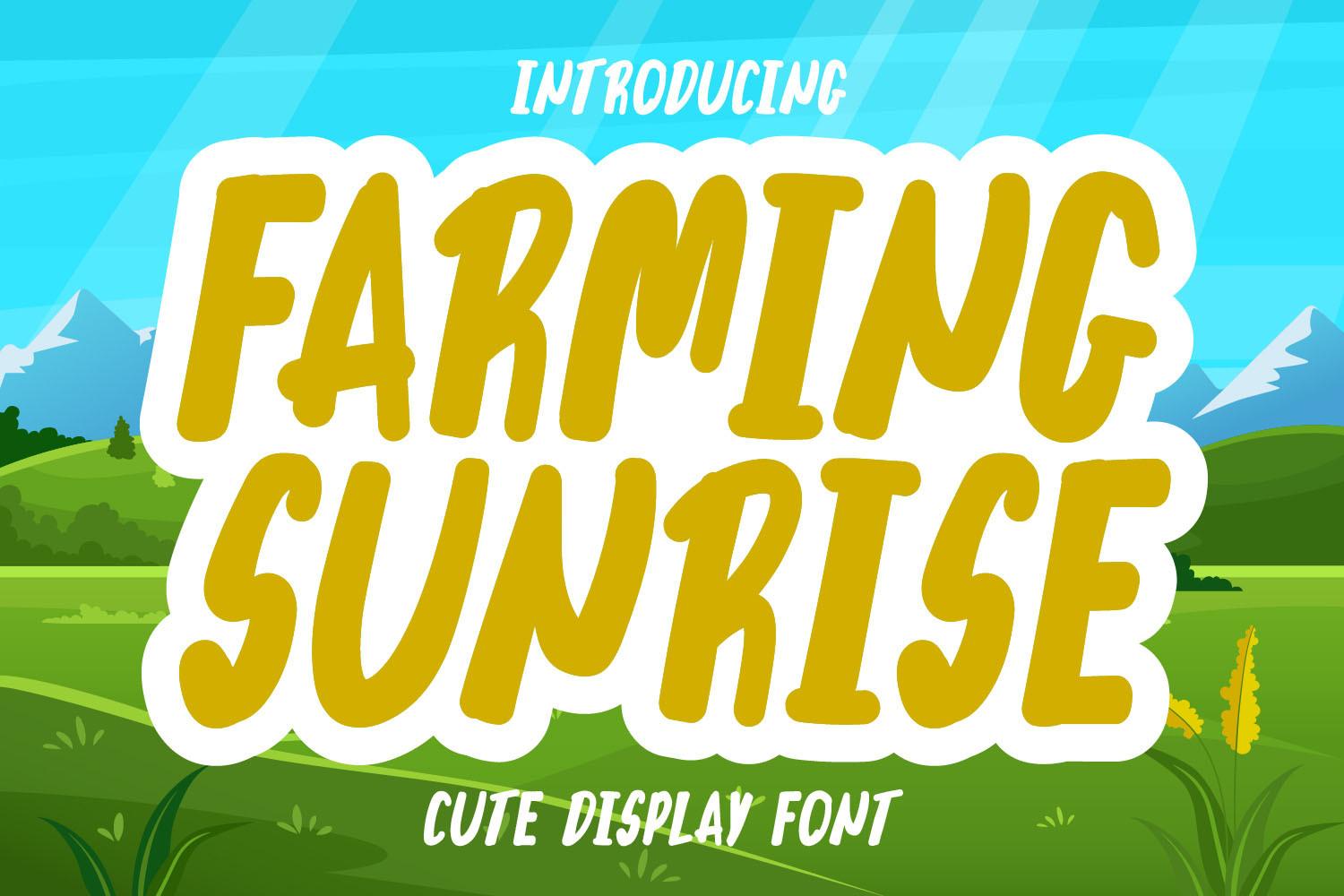 Farming Sunrise Font