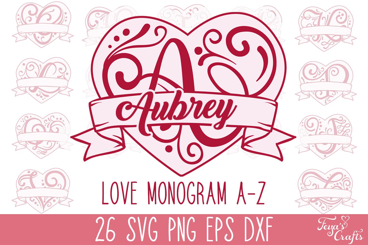 Valentine's Monogram SVG Alphabet