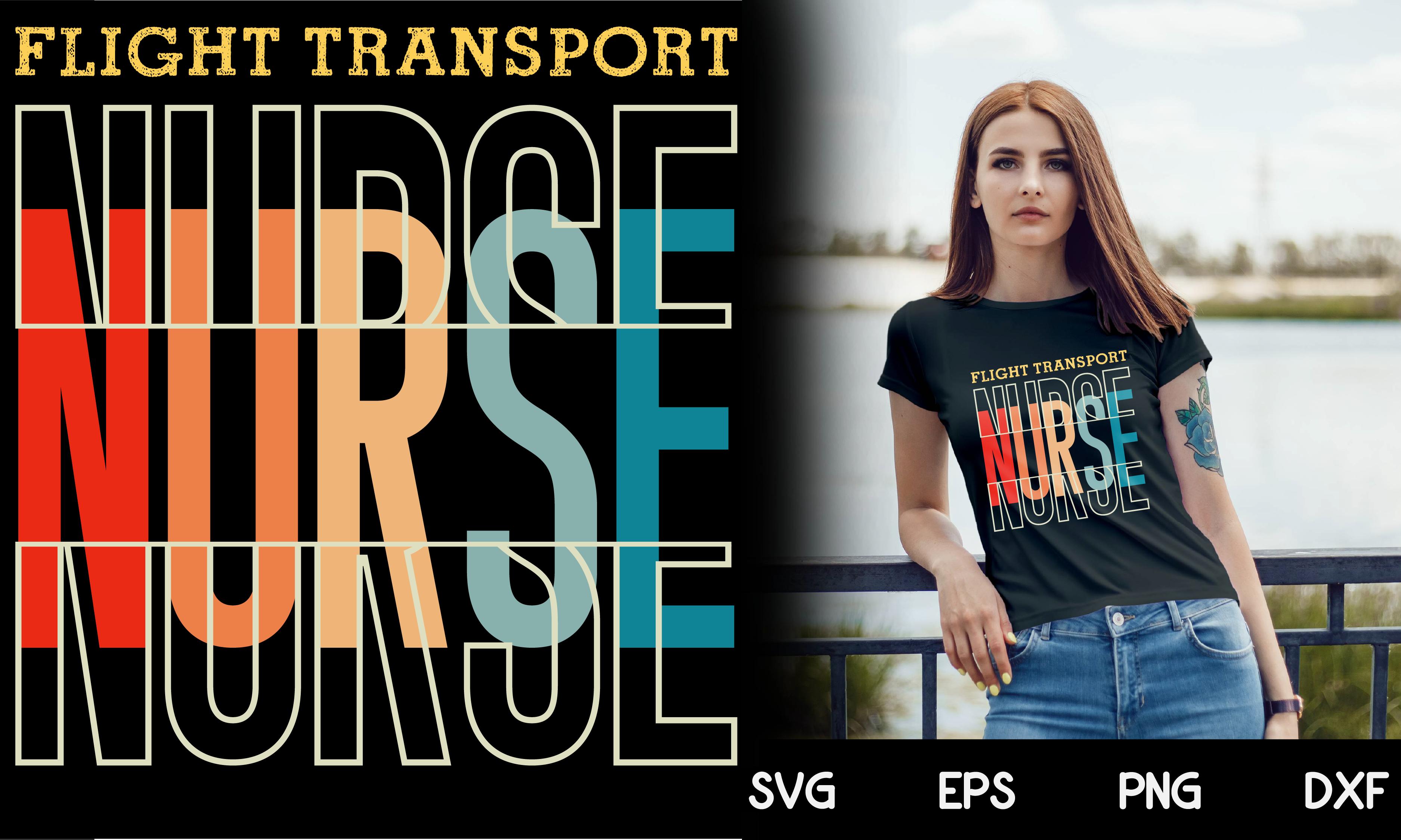 Flight Transport Nurse Vintage T Shirt