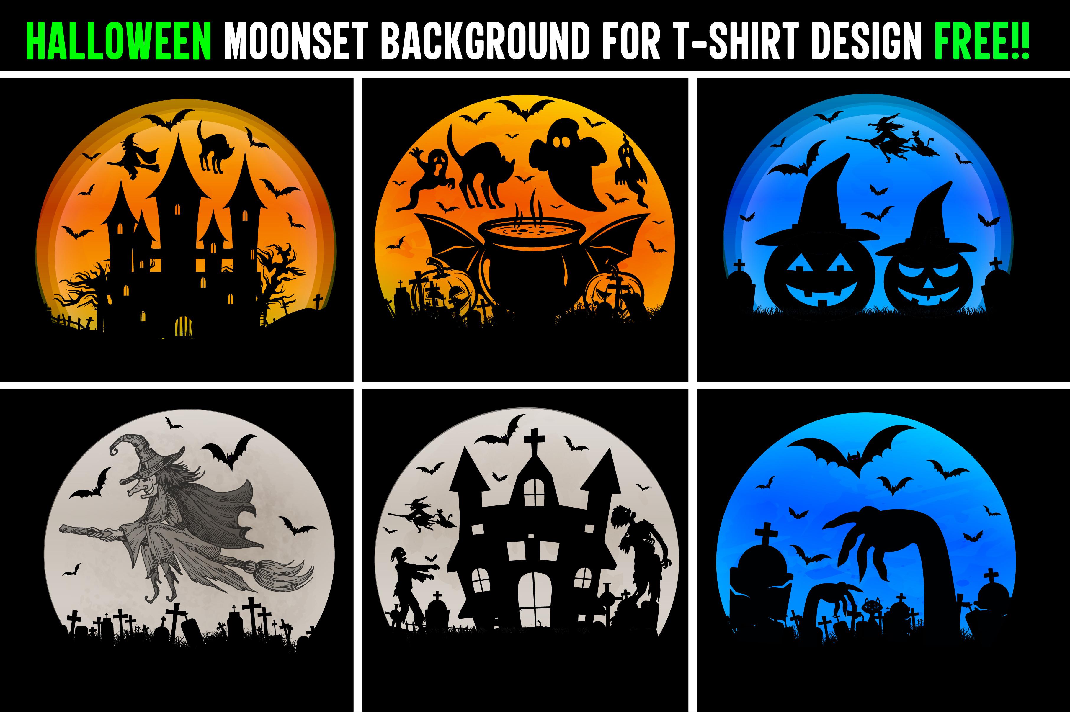 Halloween T-Shirt Design Background Free