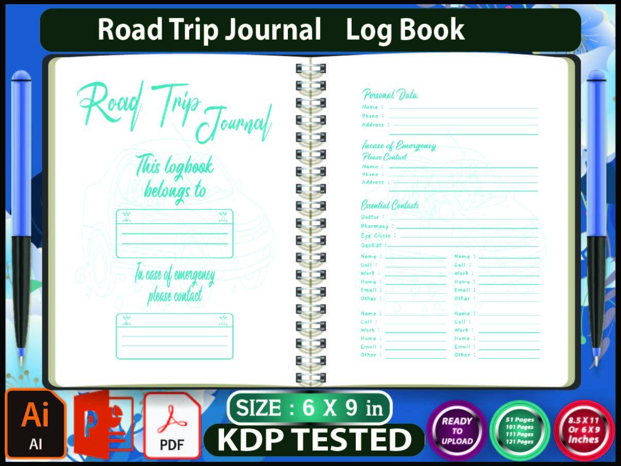 Road Trip Journal LogBook - KDP Interior