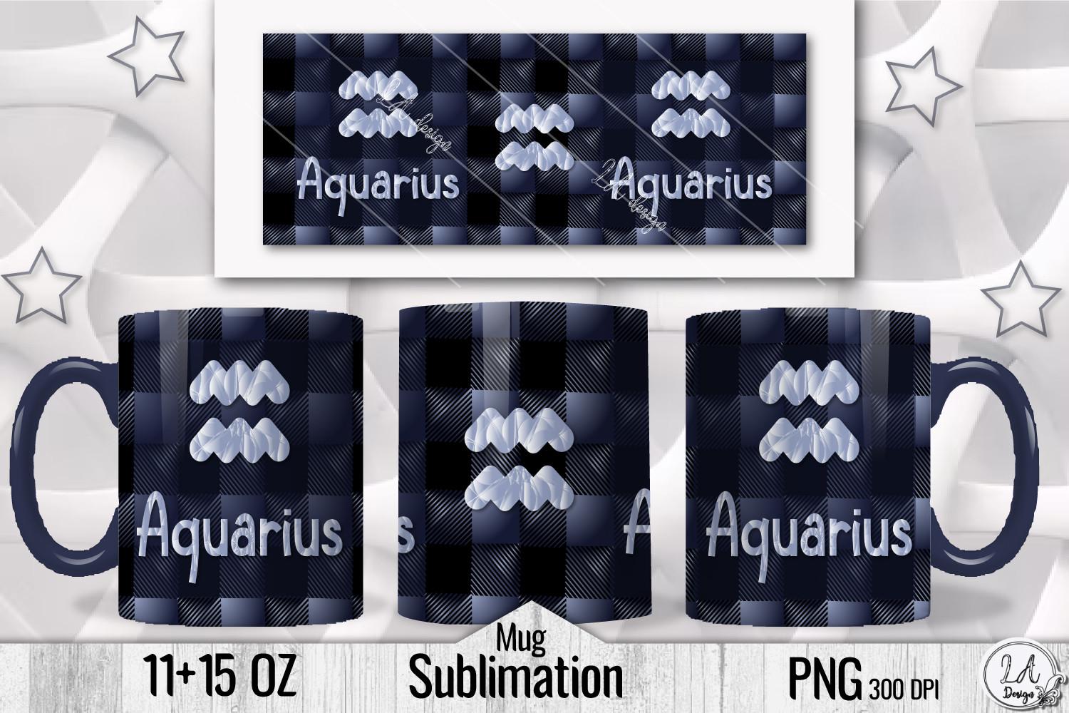 Aquarius Mug Sublimation Design