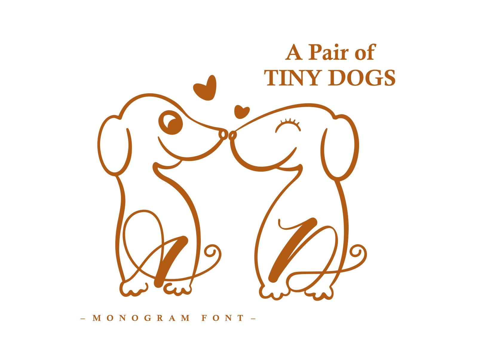 A Pair of Tiny Dogs Font