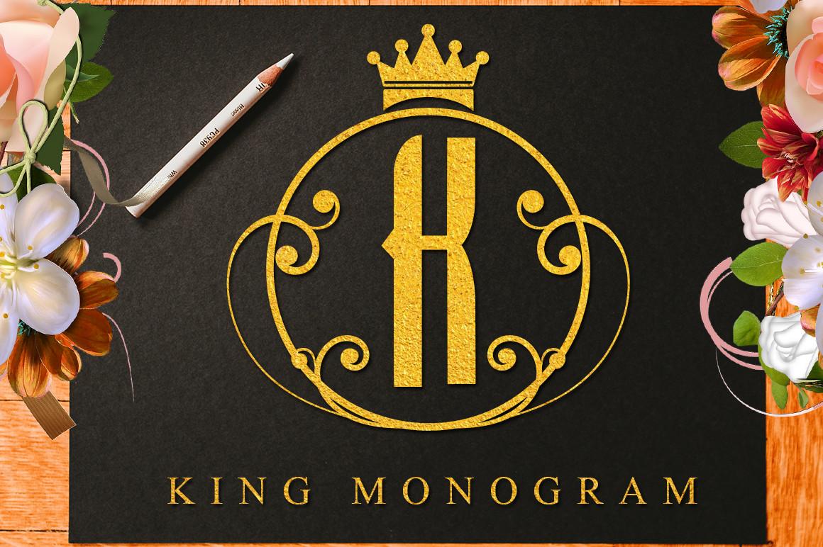 King Monogram Font