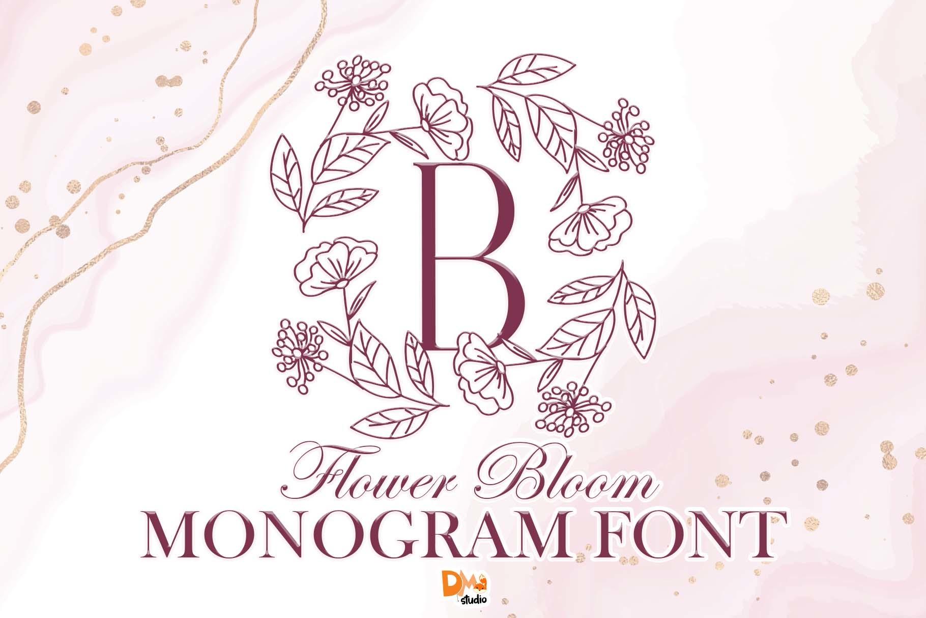 Flower Bloom Monogram Font