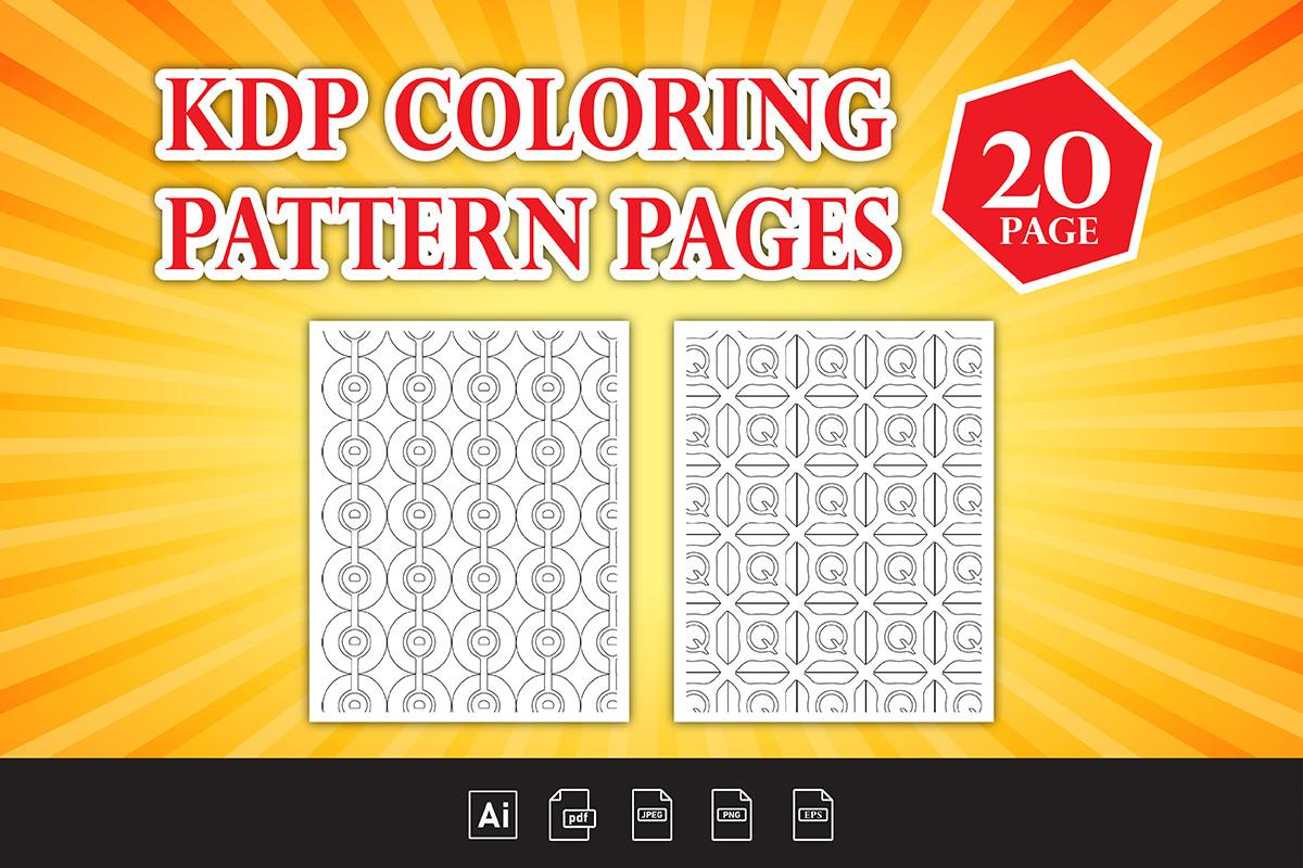 20 KDP Coloring Pattern Pages - KDP