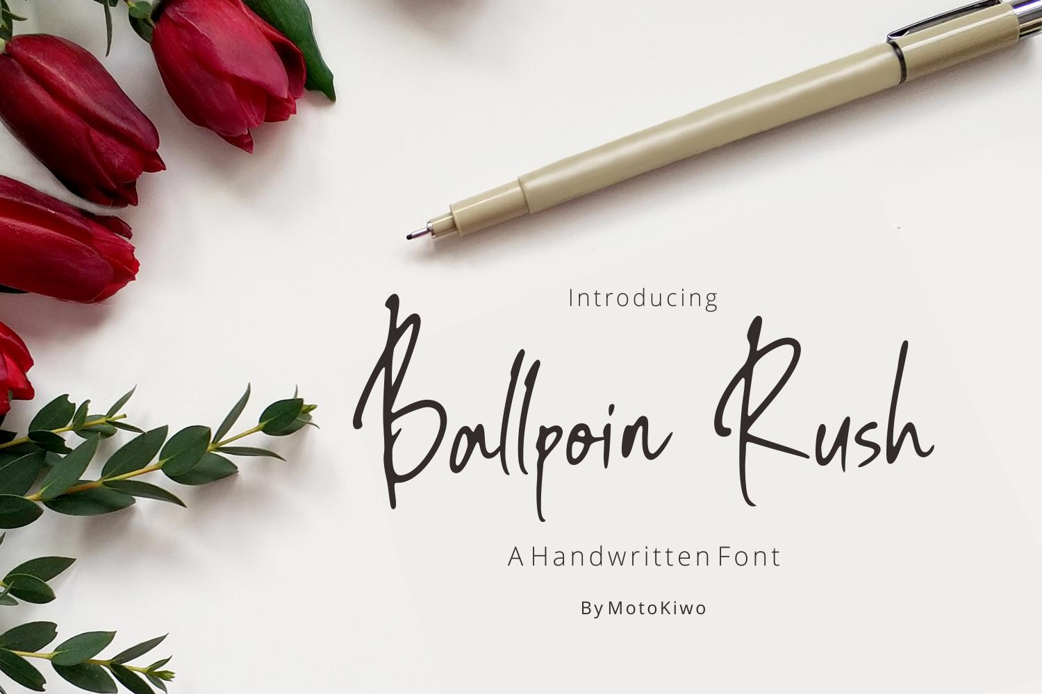 Ballpoin Rush Font