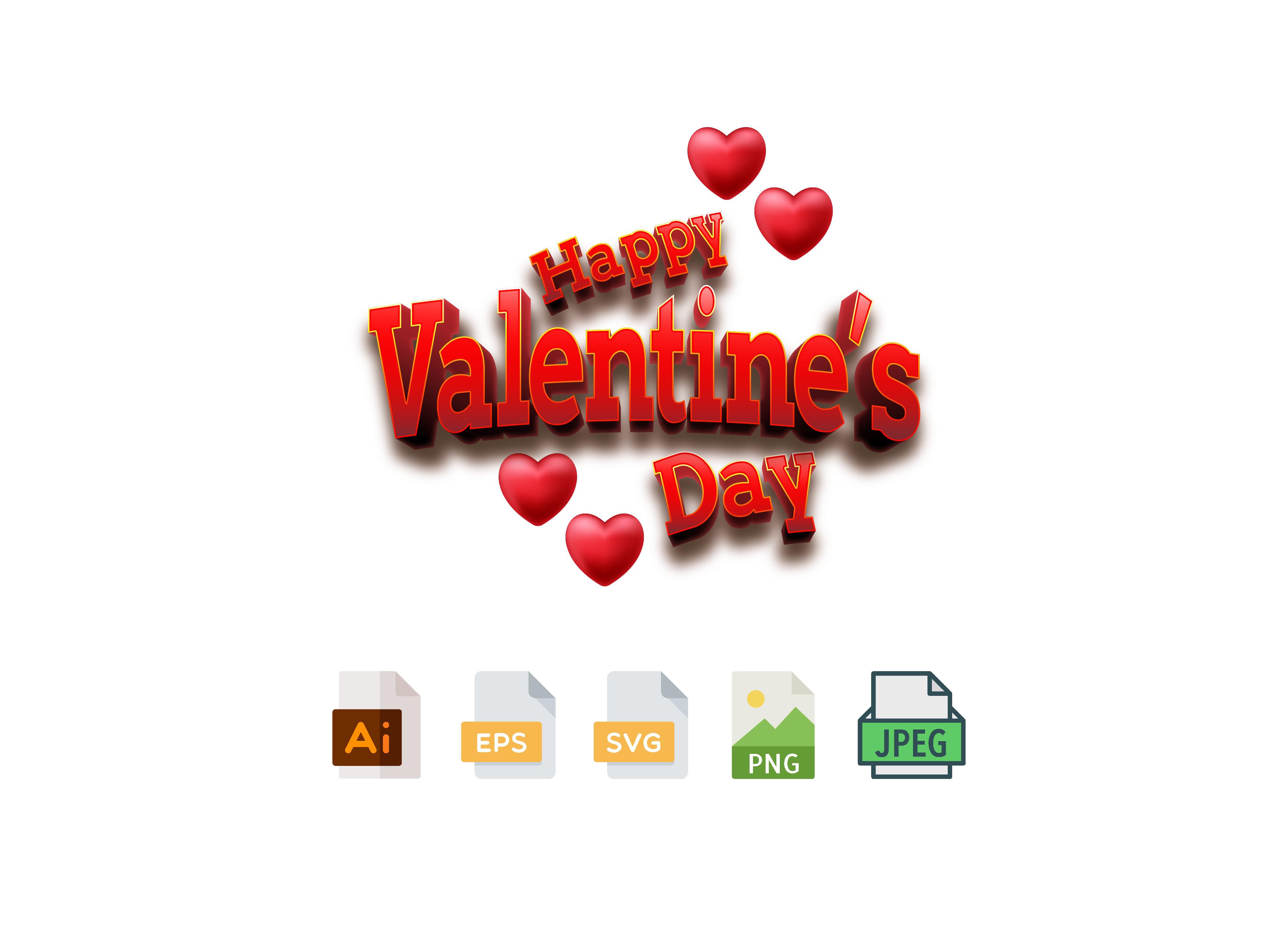 Valentines Day 3D SVG