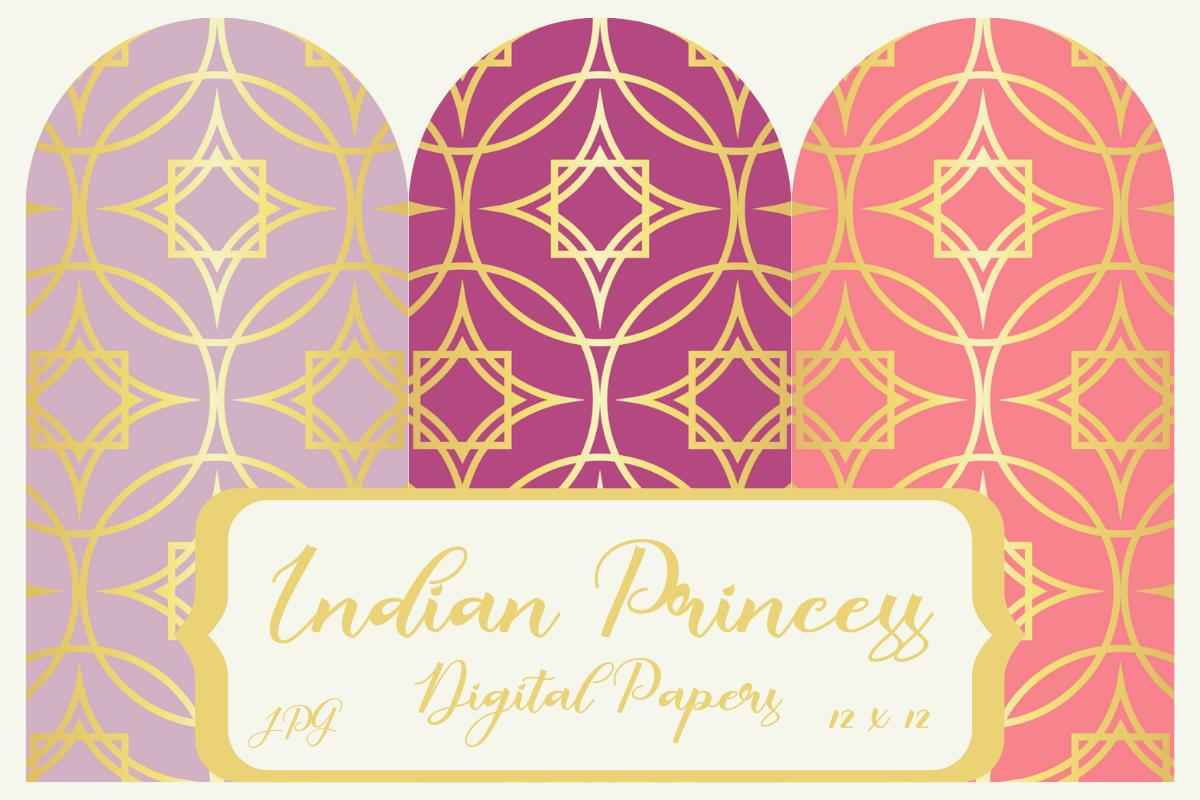 Indian Princess Digital Papers X10