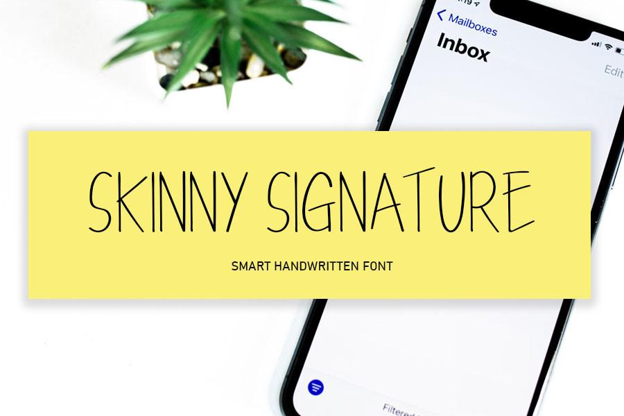Skinny Signature Font