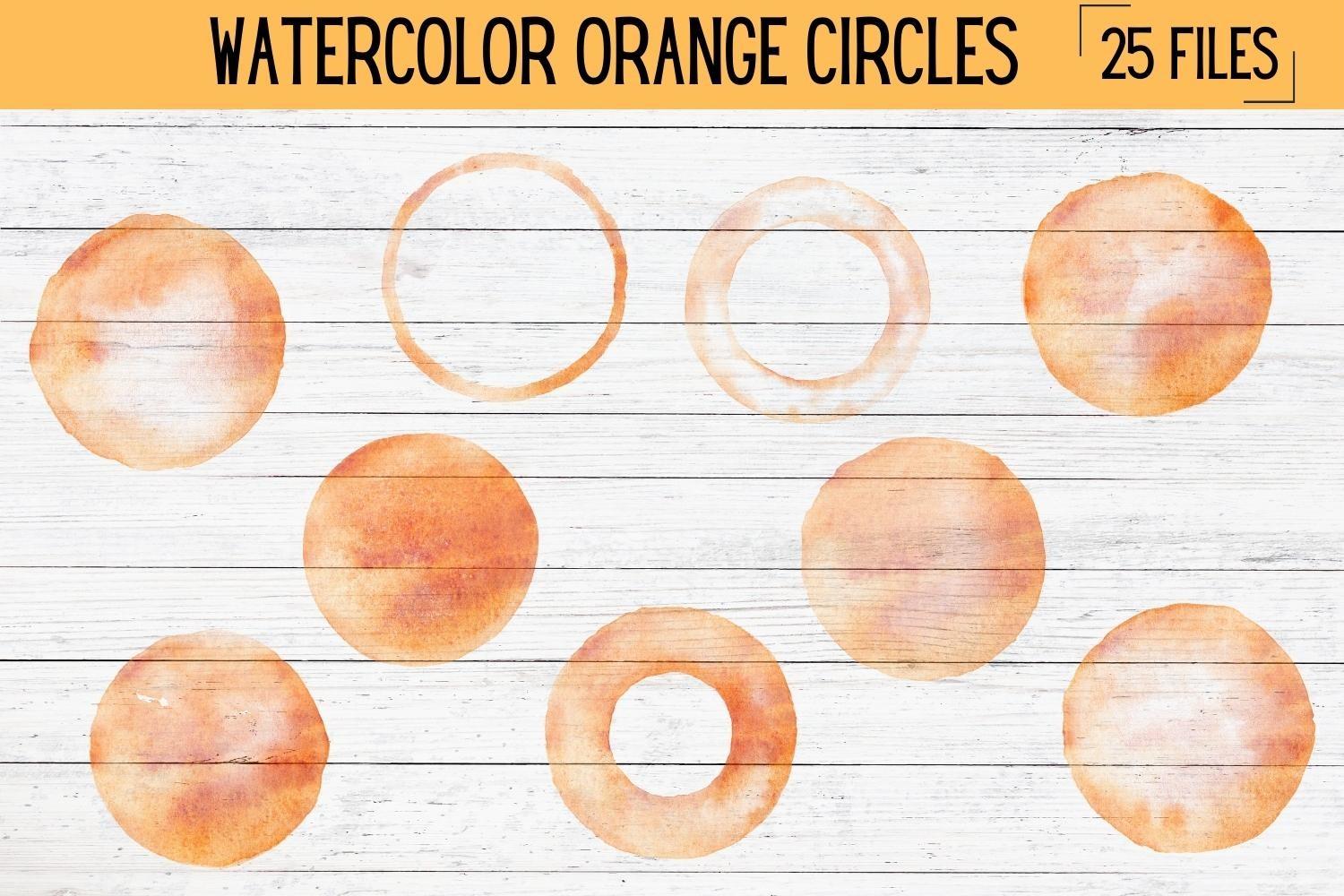 Orange Watercolor Circles