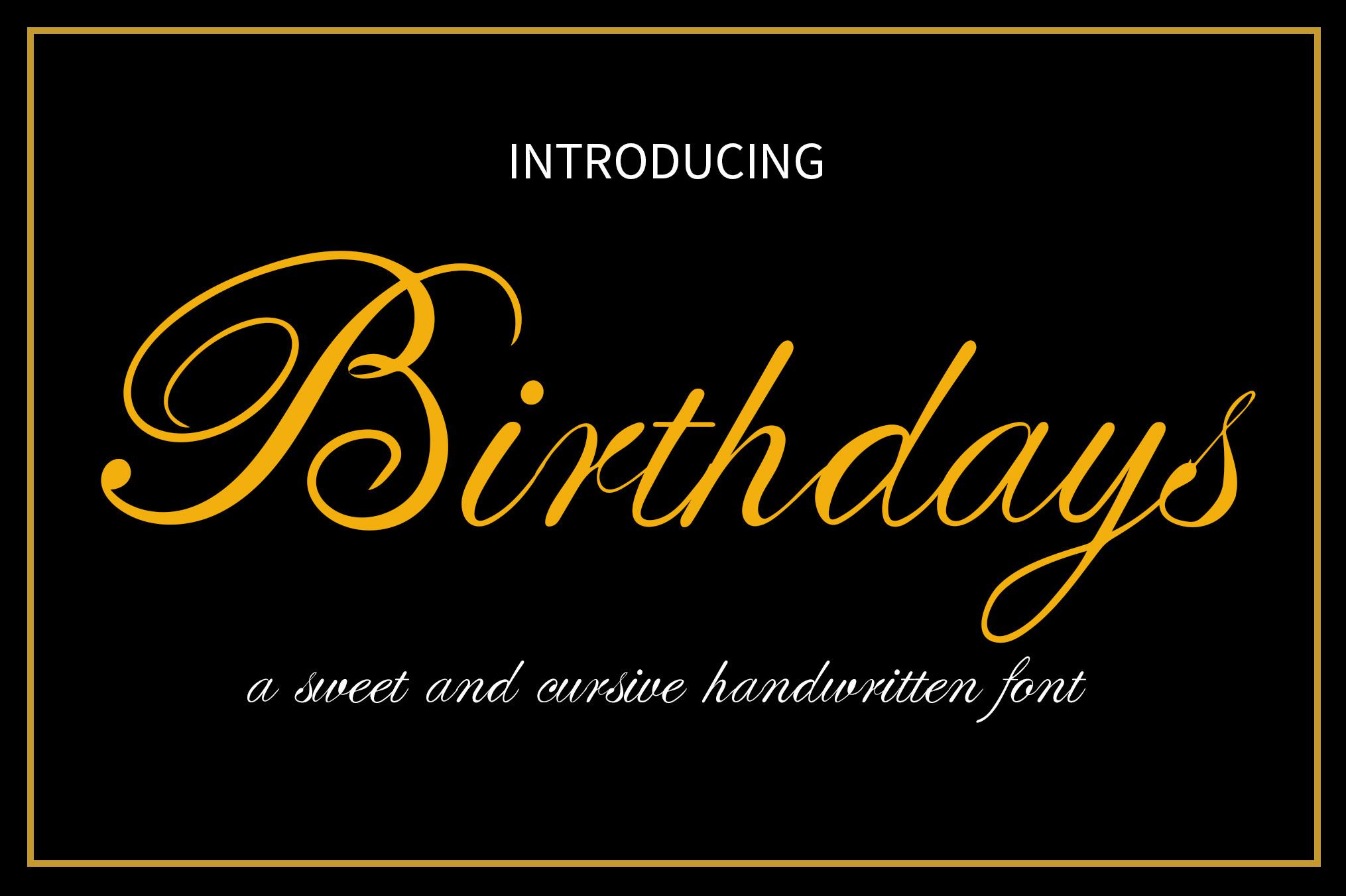 Birthdays Font