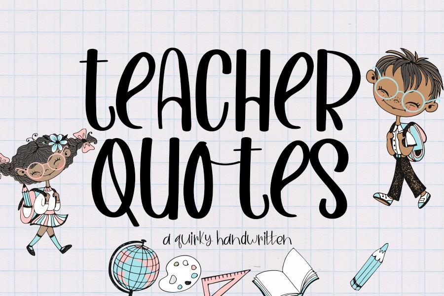 Teacher Quotes Font